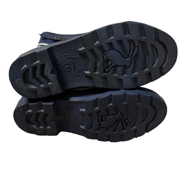 Joules Youth Welly Rain Winter Boots Navy Stripe Size 4 - Picture 3 of 4